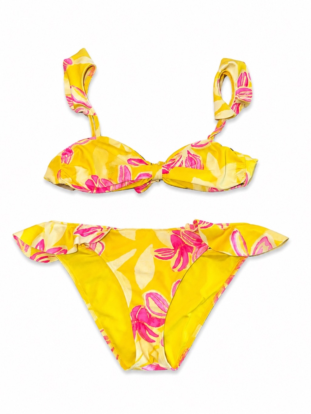 Ramy Brook Yellow & Pink Floral Bikini
